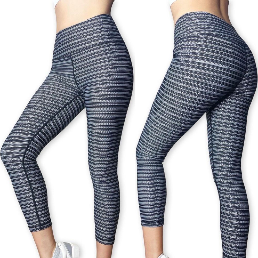 Zyia Active Womens Black Aztec Adrenaline 7/8 Leggings High Rise Workout Size 12